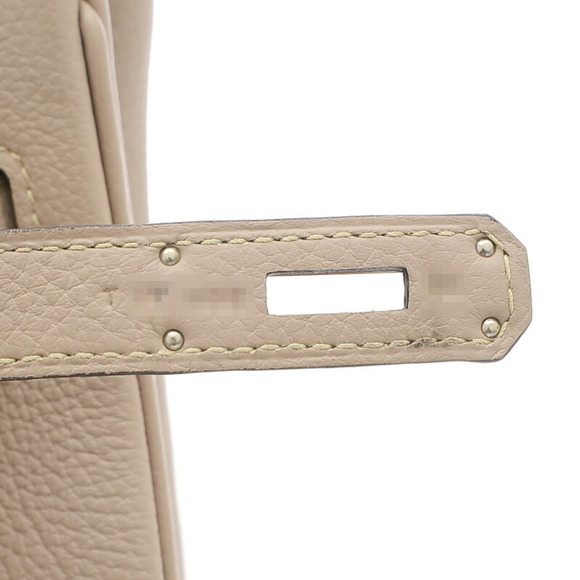 Hermes Birkin 30 Togo handbag tourtiere gray silver metal fittings T stamp - Picture 10 of 11